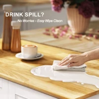 HOMCOM Kitchen Island with Storage Cabinets, 3 Drawers, 2 Adjustable Shelves and Sitting Space for Dining Room, White(m-7)