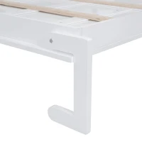 Queen Size Murphy Bed with Cabinets, Space-saving Design and Integrated Storage, Easy assembly, 117.5" L x 16" W x 88" H, White(m-6)