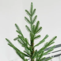 HOMCOM 9 Foot Artificial Christmas Tree, Nordic Pine Hinged Xmas Tree with 1939 Realistic Branches, Wide Steel Base, Auto Open, Green(m-8)