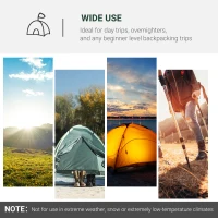 Outsunny Pop Up Camping Tent with Vestibule Waterproof Tent for 2-3 Person, Dark Green(m-7)