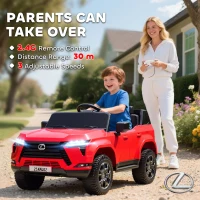 Qaba 12V Ride On Car, Licensed Lexus GX550, 2-Seater Kids Electric Vehicle with Remote Control and Suspension System, Red(m-6)