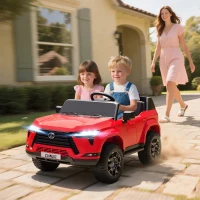 Qaba 12V Ride On Car, Licensed Lexus GX550, 2-Seater Kids Electric Vehicle with Remote Control and Suspension System, Red(m-1)