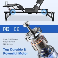 Adjustable Queen Bed Base Frame with Head and Foot Incline, Wireless Remote, Zero Gravity, Quiet Motor, 79" L x 59" W x 13" H, Black(m-6)