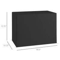 Outsunny 600D Oxford 3-Seater Patio Swing Cover Outdoor Swing Chair Cover Rain Protection Waterproof Anti-UV, Dark Gray(m-3)