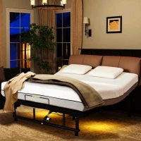 Adjustable Queen Bed Base Frame with Head and Foot Incline, Wireless Remote, Zero Gravity Quiet Motor, 79" L x 59" W x 13" H, Black(m-9)