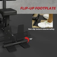 Soozier Lat Pull Down Machine, High / Low Pulley Machine with Adjustable Seat and Flip-Up Footplate, Black(m-7)