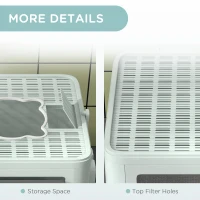 PawHut Cat Litter Box, Front Enter & Top Exit Cat Litter Tray with Scoop, Pull-out Tray, Easy to Clean, Green(m-7)