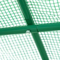 Outsunny 8'x6.6'x6.6' Heavy Duty Walk-in Greenhouse Garden Tunnel Hot House Outdoor Flower Vegetable Growth Warm House Roll Up Door, Windows, Steel(m-9)
