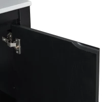 36" Bathroom Vanity with Ceramic Sink, Solid Wood Construction, Storage Cabinet with Soft Close Doors, 36" L x 18.5" W x 34" H, Espresso(m-11)