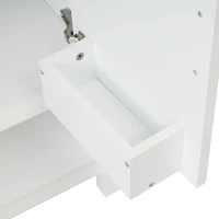 30" Bathroom Vanity with Ceramic Sink, Ample Storage, Gold Handles and Soft Close Doors for Small Bathrooms, 30" L x 18.5" W x 34" H, White(m-13)
