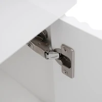 Modern Floating Bathroom Vanity with Ceramic Basin and Side Storage, Cabinet with Rose Gold Handle, 21.5" L x 12" W x 26.5" H, White(m-13)