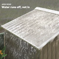 Outsunny 7' x 4' x 6' Garden Storage Shed Outdoor Patio Metal Tool Storage House w/ Foundation Kit and Double Doors Light Brown(m-7)