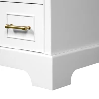 Elegant Bathroom Vanity with Ceramic Sink, Soft-Close Doors and Drawers, Cabinet with Solid Wood Frame, 36" L x 18.5" W x 34" H, White(m-12)