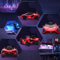 Aosom 12V Lamborghini SIAN Licensed Electric Car for kids with Remote Control, Horn, Music, & Headlights, Red(m-9)