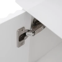 Modern Floating Bathroom Vanity with Ceramic Basin and Right Side Storage, Cabinet with Rose Gold Handle, 21.5" L x 12" W x 26.5" H, White(m-13)