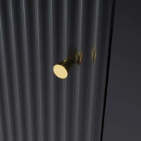 Modern Floating Bathroom Vanity with Ceramic Basin and Right Side Storage, Cabinet with Gold Handle, 21.5" L x 12" W x 26.5" H, Black+White(m-11)