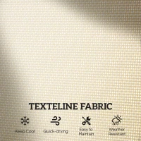 Outsunny Patio Double Glider Outdoor Steel Sling Fabric Gliding Bench Garden Swing Chair Heavy-Duty Porch Rocker Garden Loveseat Cream(m-6)