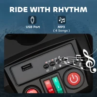 Qaba 2-Seater All-Terrain 4 Wheeler, 24V Kids ATV Ride-On, Electric Quad Car with Dual Motor, for Boys and Girls, Black(m-9)