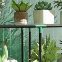 Outsunny Mini Greenhouse with 3 Tier Shelves, 3 Roll-Up Doors for Indoor Outdoor, Green(m-9)