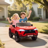 Qaba 12V Ride On Car, Licensed Lexus GX550, 2-Seater Kids Electric Vehicle with Remote Control and Suspension System, Red(m-8)