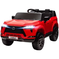 Qaba 12V Ride On Car, Licensed Lexus GX550, 2-Seater Kids Electric Vehicle with Remote Control and Suspension System, Red(m-2)