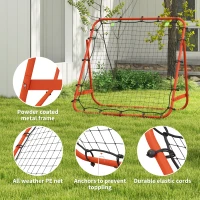 Soozier Volleyball Rebounder Net, Adjustable Soccer Rebounder, Baseball Volleyball Training Equipment Aid, Red(m-5)
