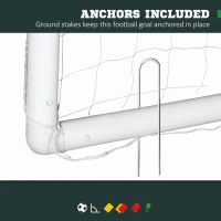 Soozier 9.8 x 6.6ft Soccer Goal, Portable Soccer Practice Net with PE Net for Backyard, Garden, Park, Beach(m-6)