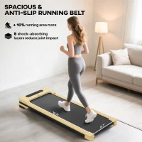 Soozier 2.5HP Walking Pad, Under Desk Treadmill with Remote Control, Transport Wheels and LED Display for Home Gym Office(m-5)