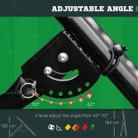 Soozier Volleyball Rebounder Net, Angles Adjustable Soccer Rebounder, Lacrosse Baseball Volleyball Training Equipment Aid(m-6)