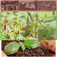 Outsunny Tumbling Compost Bin Outdoor Dual Chamber 360° Rotating Composter 43 Gallon with Sliding Doors, Blue(m-6)