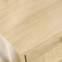 HOMCOM Boho Design Nightstand Set of 2, Side End Table with 2 Drawers for Living Room, Bedroom(m-11)