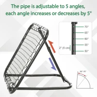 Soozier Soccer Rebounder Net, 3' x 3', Angle Adjustable Baseball Rebounder Net Training Equipment Aid with Quick Folding Design for Teens & Adults, Kickback Target Goal Play(m-6)