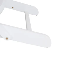 Rustic Acacia Wood Adirondack Chair with Nature-Inspired Textures, Foldable Patio Seating with Traditional Slats, 30" L x 36" W x 34" H, White(m-7)