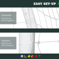 Soozier 9.8 x 6.6ft Soccer Goal, Portable Soccer Practice Net with PE Net for Backyard, Garden, Park, Beach(m-4)