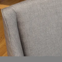 Contemporary Dining Chair with Nailhead Accents and Sloped Arms, Generously Upholstered for Comfort, 28" L x 23" W x 37.5" H, Brown Grey(m-4)