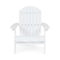 Rustic Acacia Wood Adirondack Chair with Nature-Inspired Textures, Foldable Patio Seating with Traditional Slats, 30" L x 36" W x 34" H, White(m-8)