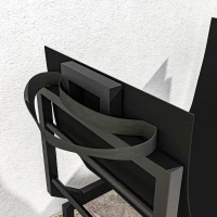 Outsunny Firewood Rack Outdoor, Heavy-Duty Log Holder with Log Tote Bag for Fireplace, Indoor Fire Wood Storage Rack(m-10)