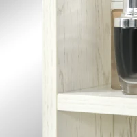 kleankin 31.5 Inch x 25.5 Inch Medicine Cabinet with Mirror, 2-Tier Storage Shelf, Wall Mounted Bathroom Mirror Cabinet, White(m-9)