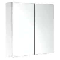 HOMCOM Wall Mounted Mirror Cabinet, Bathroom Medicine Cabinet with Mirror, 2 Doors and 3-tier Shelving, Silver(m-11)