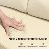 Outsunny Outdoor Glider Bench, 2-Person Patio Rocker Loveseat with Tufted Cushions, Steel Frame for Porch, Garden Backyard, Beige(m-6)