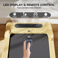Soozier 2.5HP Walking Pad, Under Desk Treadmill with Remote Control, Transport Wheels and LED Display for Home Gym Office(m-6)