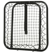 Soozier Soccer Rebounder Net, 3' x 3', Angle Adjustable Baseball Rebounder Net Training Equipment Aid with Quick Folding Design for Teens & Adults, Kickback Target Goal Play(m-9)