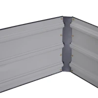 Outsunny 47.3"x47.3" Raised Garden Bed Galvanized Planter Garden Box Kit Set Raised Fence Garden Bed Planter 4-Panel Galvanized Steel Grey(m-9)