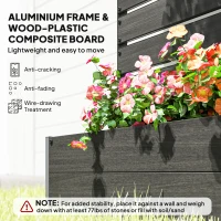 Outsunny Trellis Planter for Climbing Plants, Raised Garden Bed with Trellis, Planter Box for Outdoor Garden, Black(m-5)