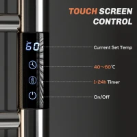 HOMCOM Towel Warmer, Stainless Steel Smart WiFi Heated Towel Rack, Wall Mounted with 6 Bars and Adjustable Temperature, Silver(m-5)