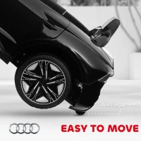 Aosom Ride-On Toy On Car with Remote Control, 12V 3.1 MPH Electric Ride for Kids w/ Suspension System, Horn Honking, Black(m-12)