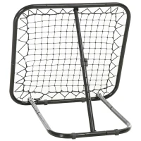 Soozier Soccer Rebounder Net, 3' x 3', Angle Adjustable Baseball Rebounder Net Training Equipment Aid with Quick Folding Design for Teens & Adults, Kickback Target Goal Play(m-10)