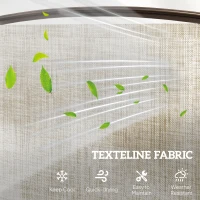 Outsunny Patio Glider Rocking Chair 2 Person Outdoor Loveseat Rocker Garden Furniture Bench, Flaxen(m-5)