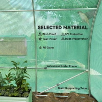 Outsunny 20x10x6.6ft Heavy Duty Outdoor Walk-in Tunnel Greenhouse Portable Garden Planting Warm House with PE Cover Green(m-4)