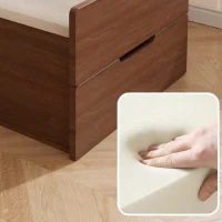 3-in-1 Vanity Desk with Flip Top Mirror, Compact Makeup Vanity Set with Visible Glass Desktop and 3 Drawers, 20" L x 16" W x 31.5" H, Walnut(m-12)